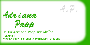 adriana papp business card